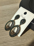 Pendientes Gota Esmeralda de Acero Inoxidable