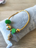 Pulsera Trébol de la Suerte en Acero Inoxidable Dorado